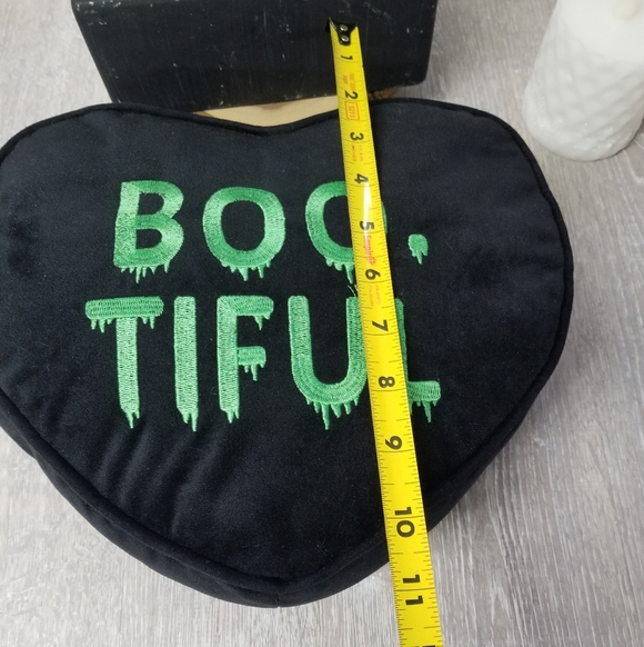 Boo-Tiful Heart Shaped Decor Pillow - Picture 6 of 7